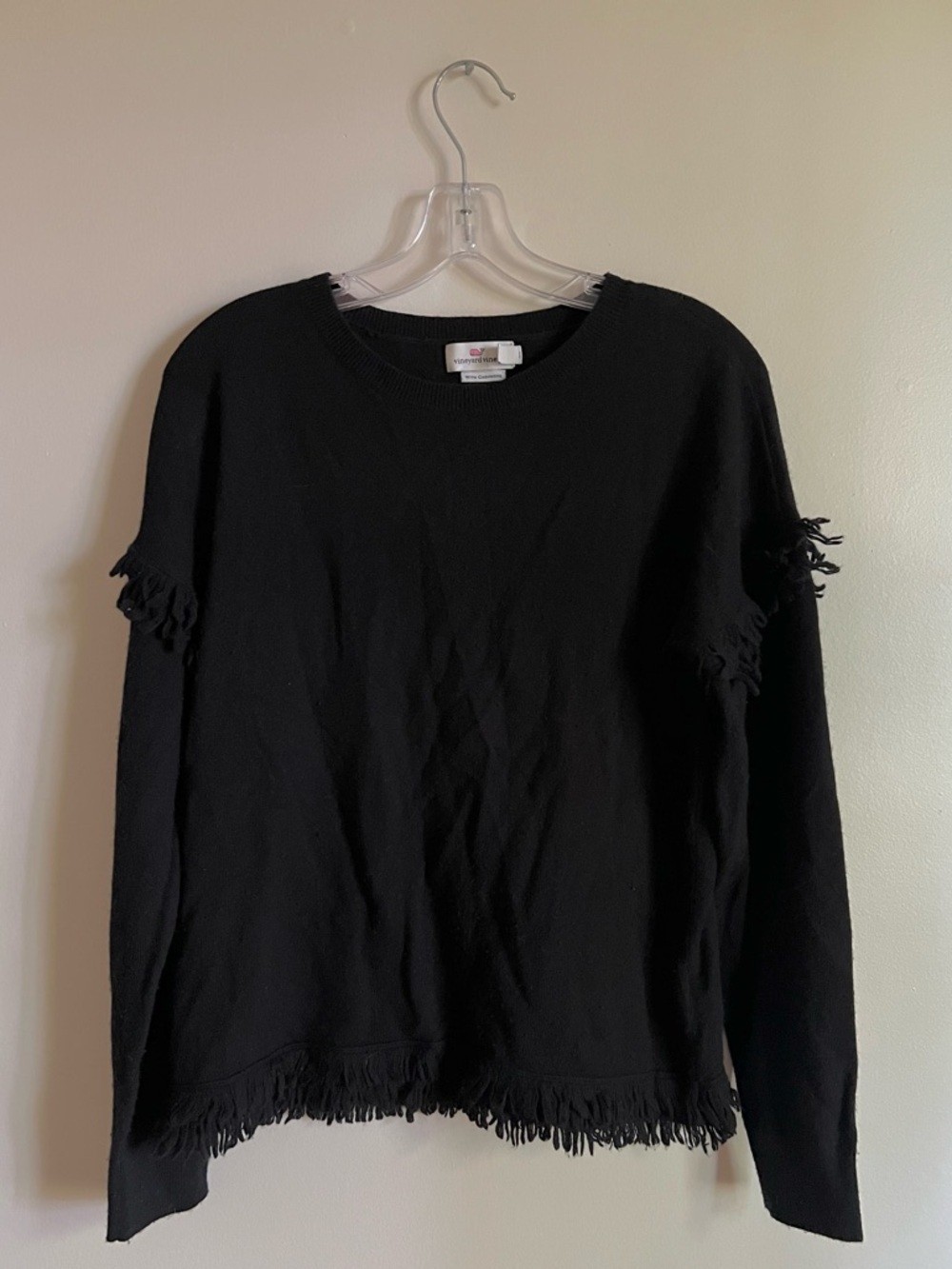 Vineyard Vines Woman’s Black Super Soft Cashmere Wool Blend Sweater Size Small